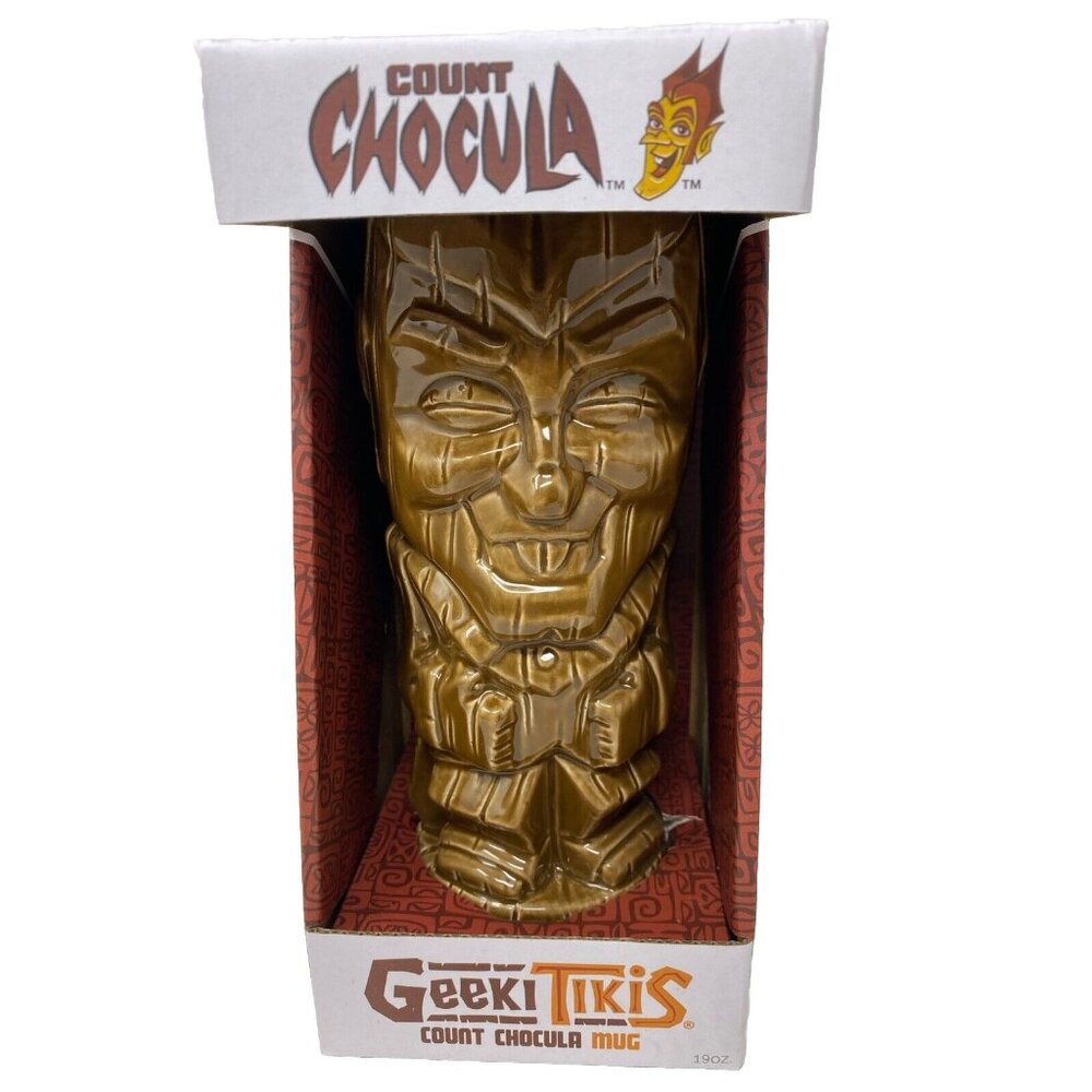 Geeki Tikis Monsters COUNT CHOCULA Breakfast Cereal 19oz. Ceramic Tiki Mug NEW